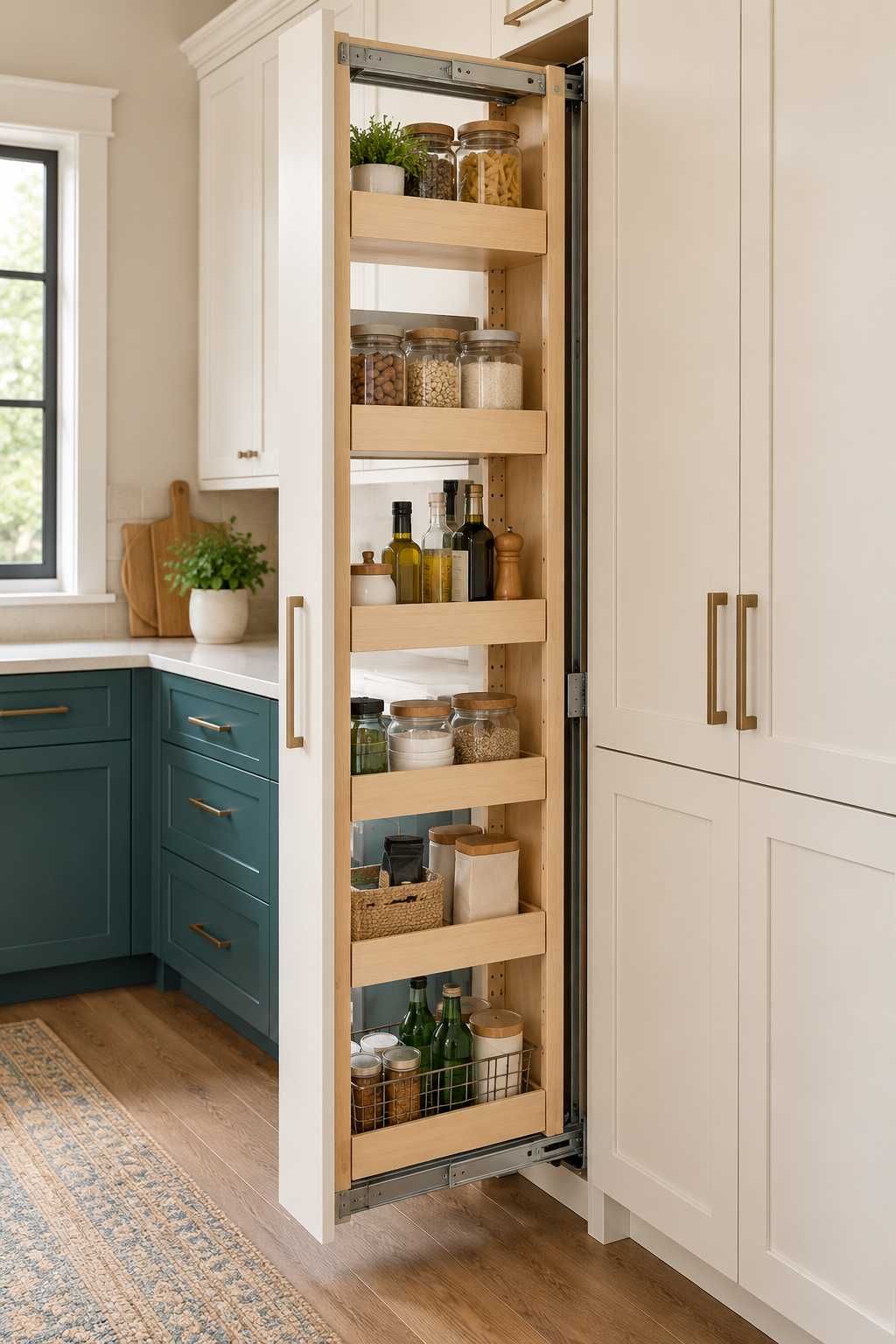 Summit Pantry Pull-Out · Custom Size · Custom Finish · Installation Requested · Illustrative design preview