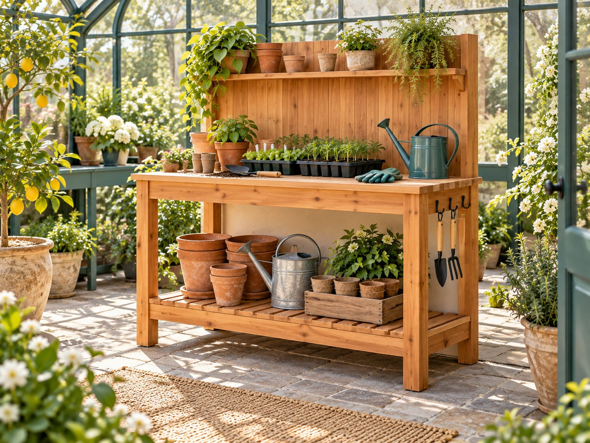 Evergreen Potting Bench