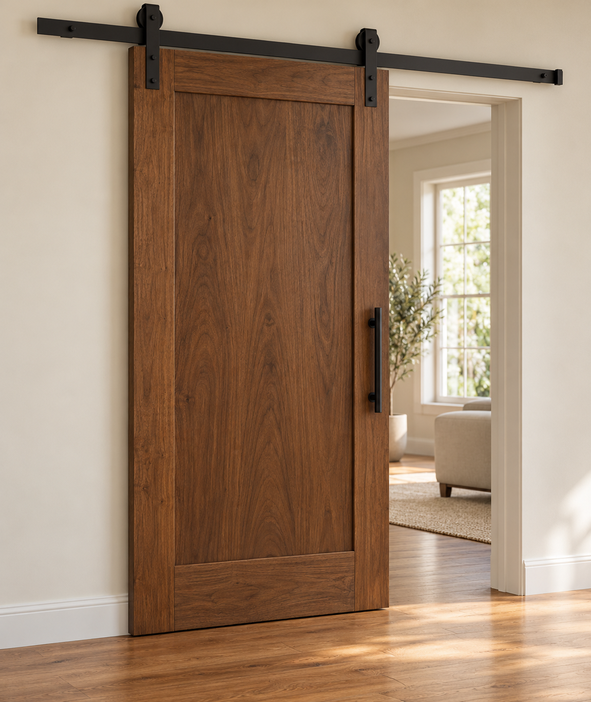 Heritage Custom Barn Door · Custom Size · Custom Pattern · Stained · Illustrative design preview