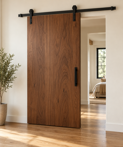 Heritage Custom Barn Door · Custom Size · Slab · Stained · Illustrative design preview