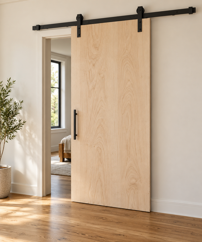 Heritage Custom Barn Door · Custom Size · Slab · Custom Finish · Illustrative design preview