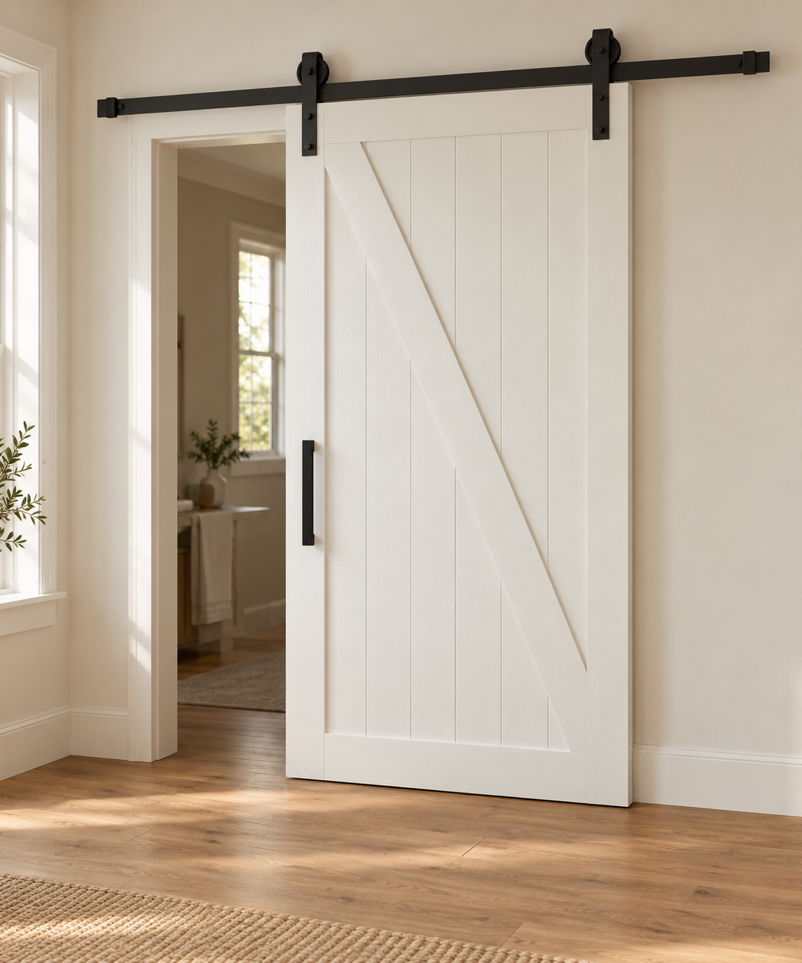 Signature Pattern Barn Door · Custom Size · Diagonal · Painted · Illustrative design preview