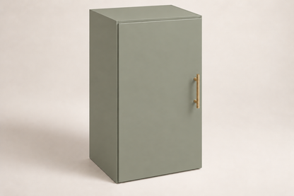 Summit 18-inch Single-Door Upper Cabinet · Custom — Book Consultation · Dried Thyme · Slab · Illustrative design preview
