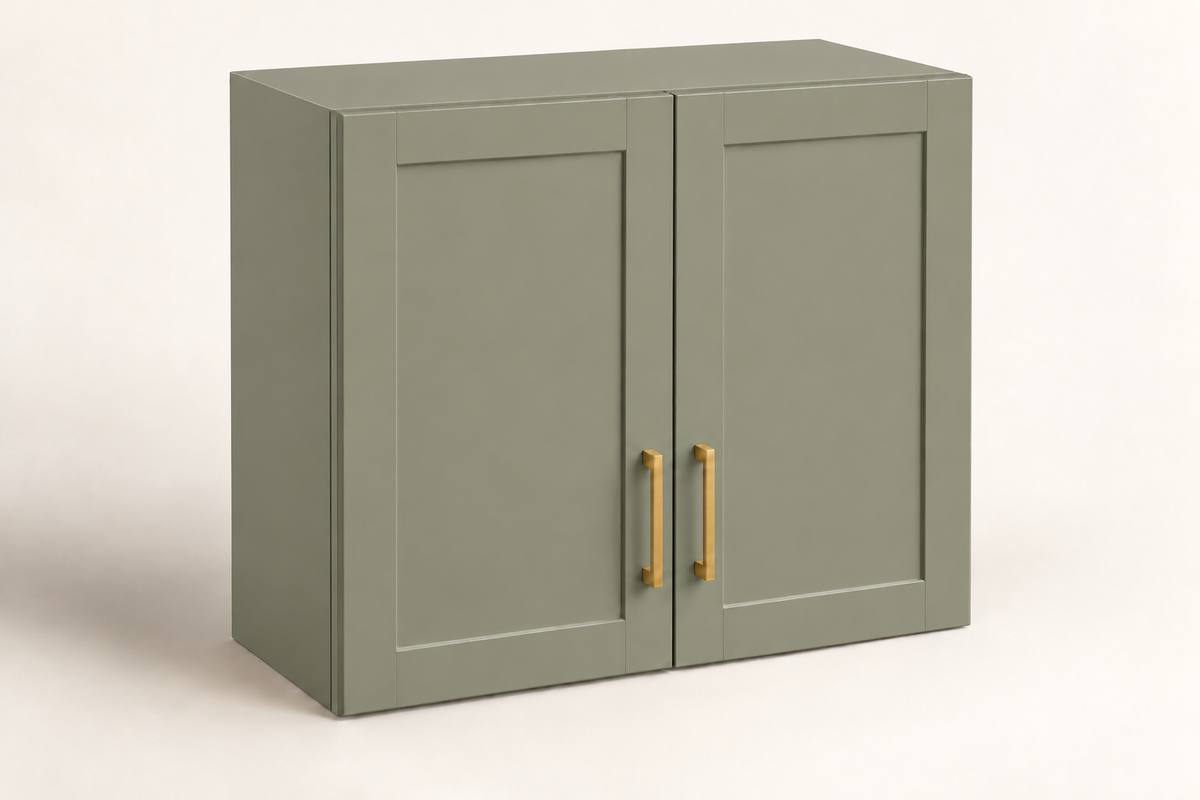 Summit 30-inch Double-Door Upper Cabinet · Custom — Book Consultation · Dried Thyme · Shaker · Illustrative design preview