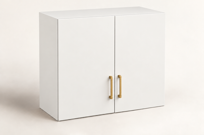 Summit 30-inch Double-Door Upper Cabinet · Custom — Book Consultation · White · Slab · Illustrative design preview